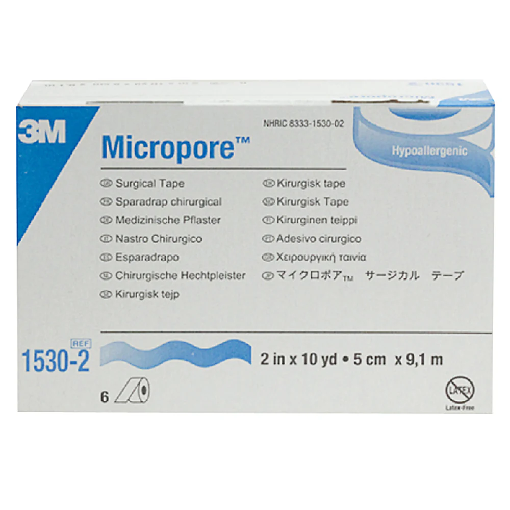 3M Micropore Tape 50mm x 9.1m | Pack of 6 Rolls - Image 3