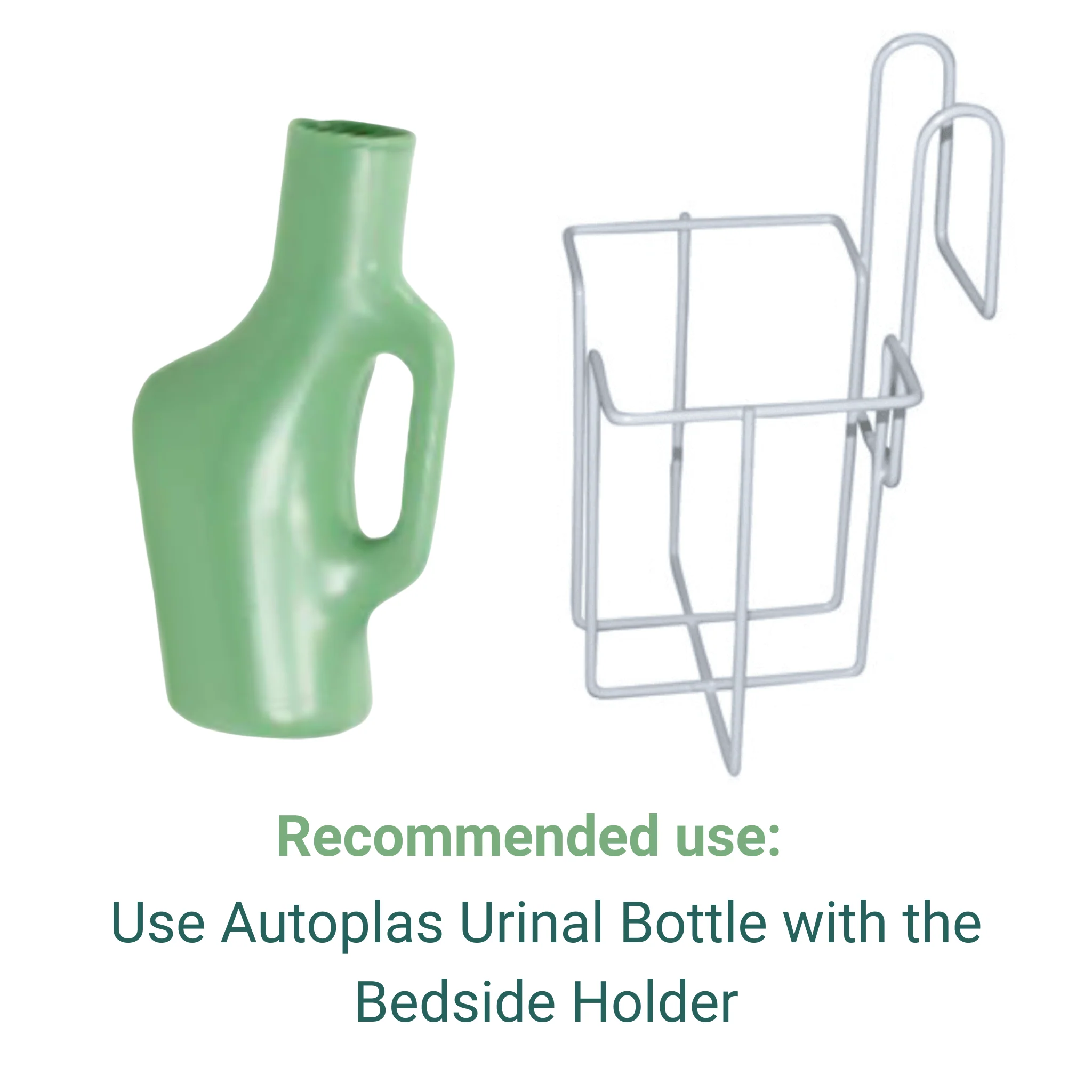 Autoplas Bedside Urinal Holder (Hooked) in White | Each - Image 3