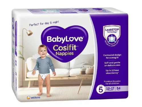 BabyLove Cosifit Jumbo Nappies Walker Size 5 (12-17kg) | Pack of 54