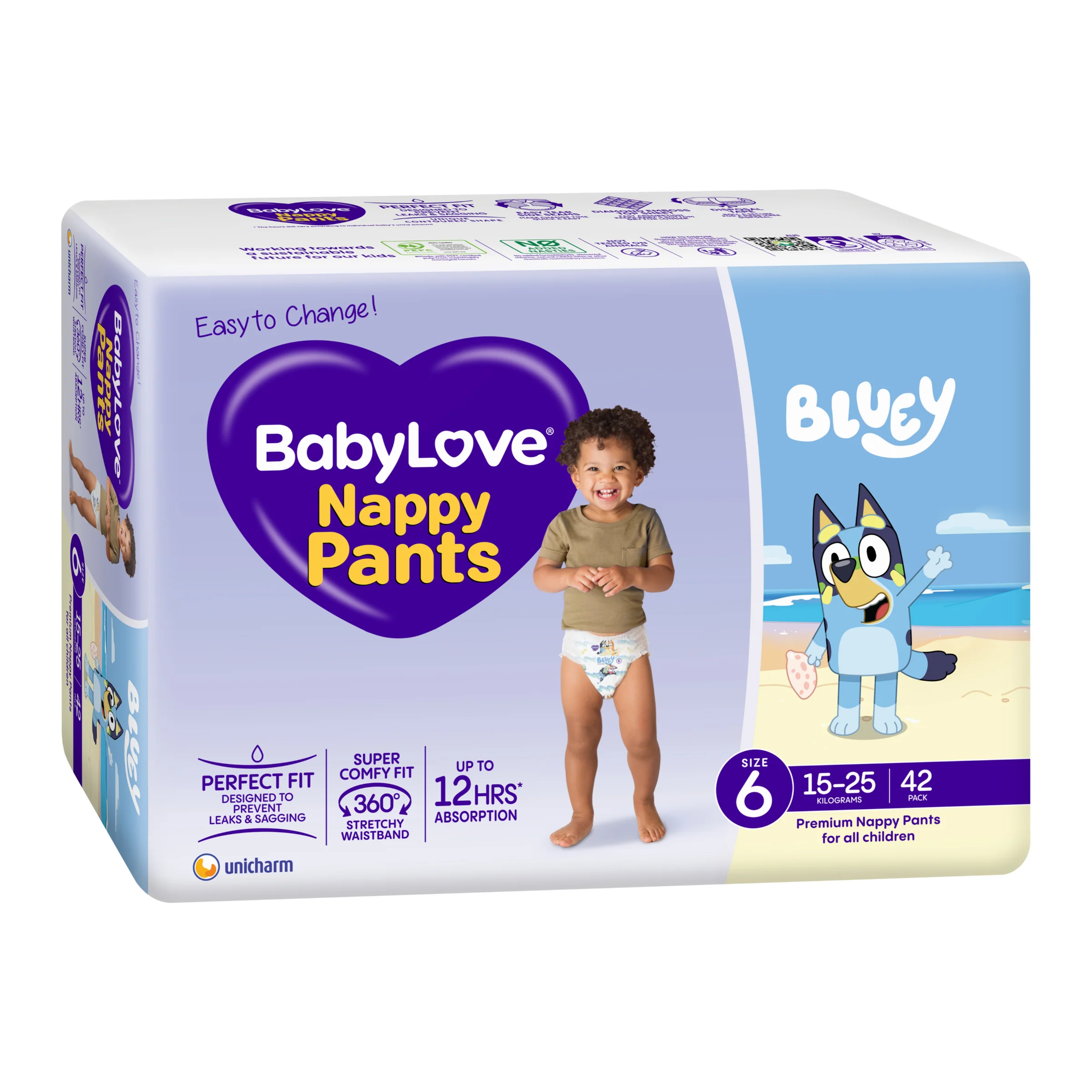 BabyLove Nappy Pants Jumbo Junior Size 6 (15-25kg) | Pack of 42