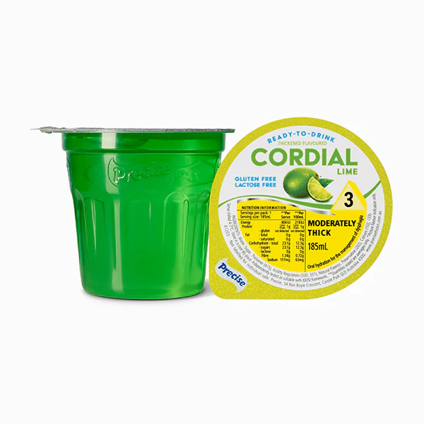 Precise Ready-To-Drink Moderately Thick/Level 3 Cordial 185mL Cups | Carton of 12 - Image 2