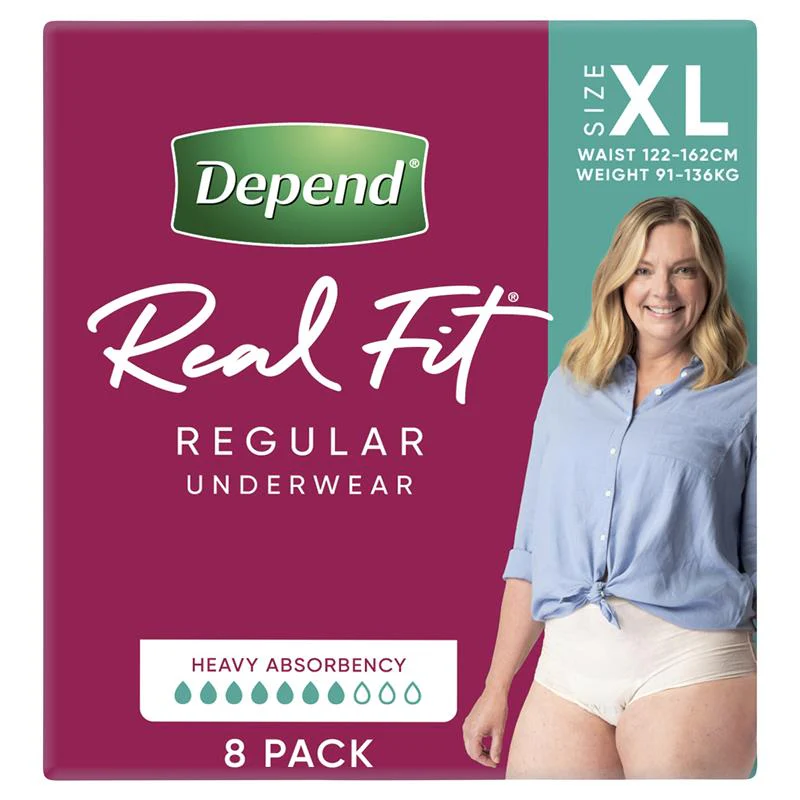 Depend Real Fit Regular Underwear for Women | Pack of 8 - Image 6
