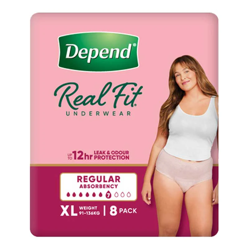 Depend Real Fit Regular Underwear for Women | Pack of 8 - Image 7