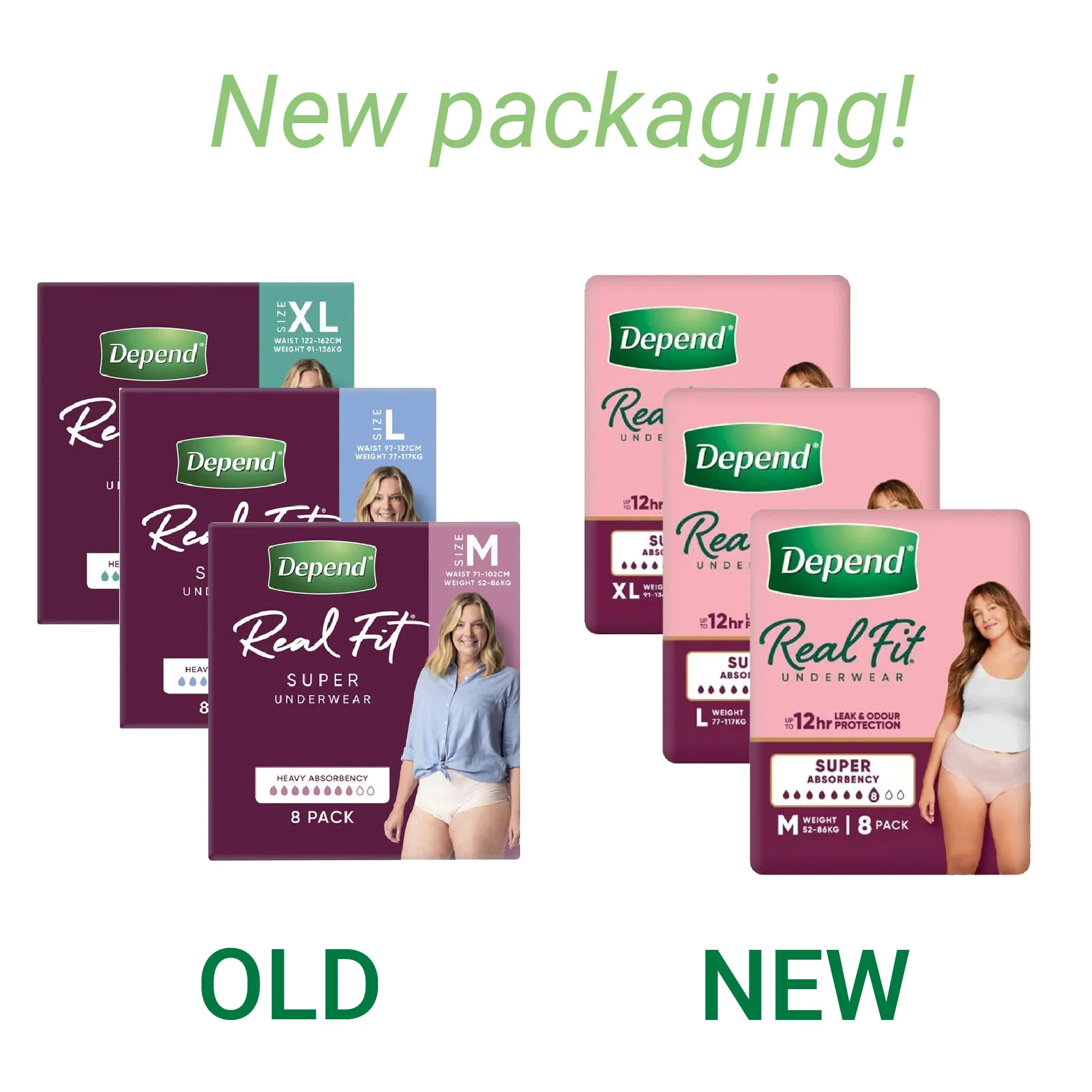 Depend Real Fit SUPER Underwear for Women | Pack of 8 - Image 2