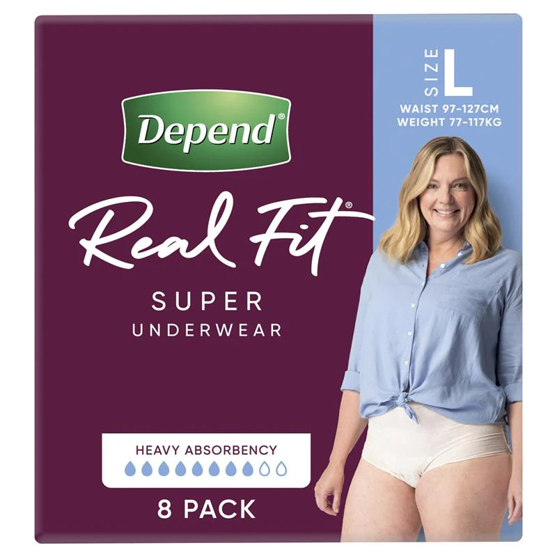 Depend Real Fit SUPER Underwear for Women | Pack of 8 - Image 4
