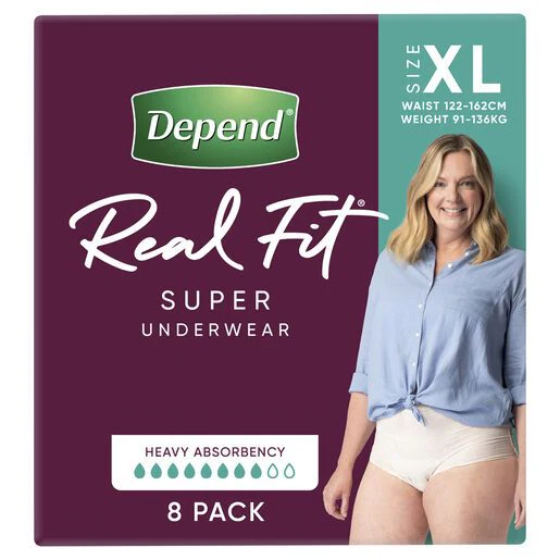 Depend Real Fit SUPER Underwear for Women | Pack of 8 - Image 6