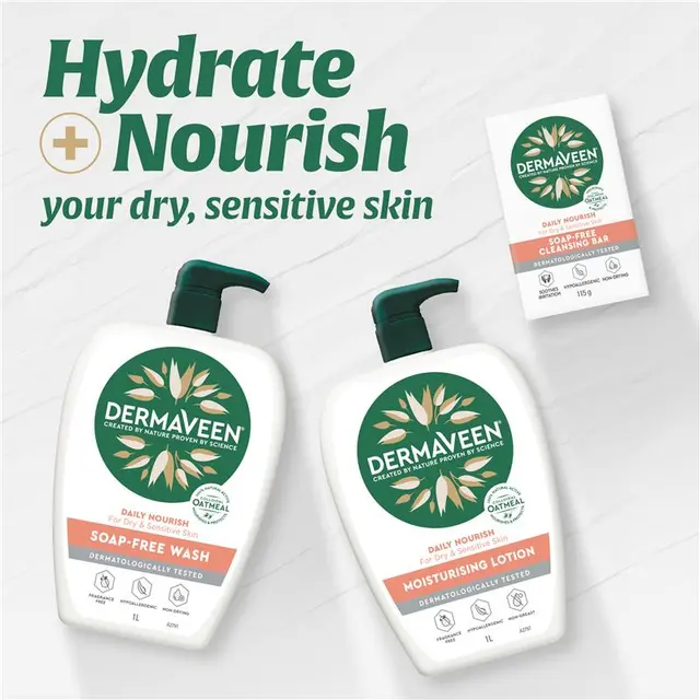 DermaVeen Daily Nourish Moisturising Lotion 1L | Each - Image 4