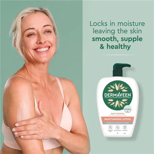 DermaVeen Daily Nourish Moisturising Lotion 1L | Each - Image 8
