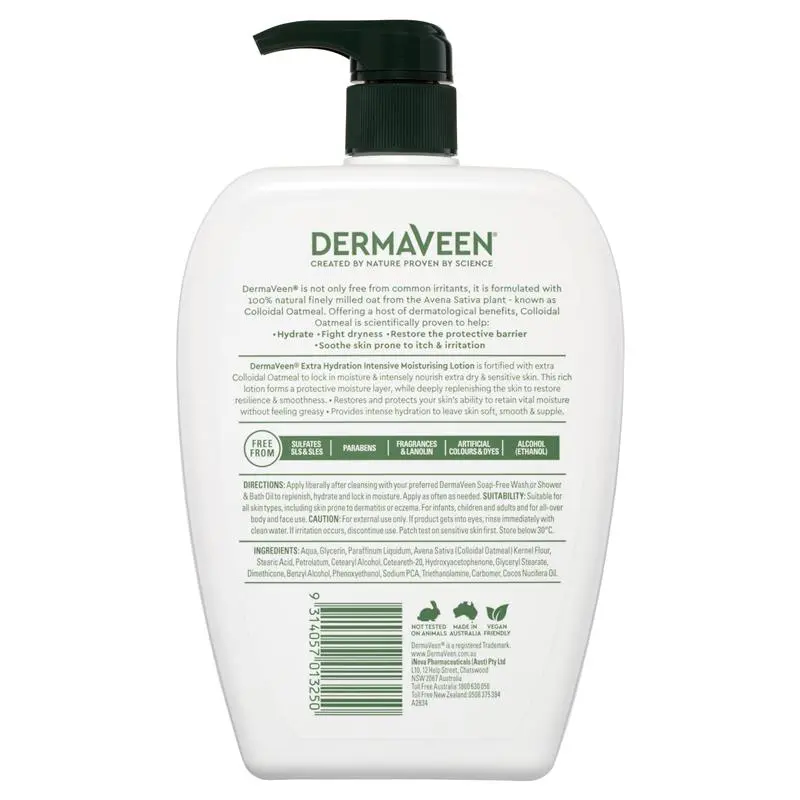 DermaVeen Extra Hydration Intensive Moisturising Lotion 1L - Image 2
