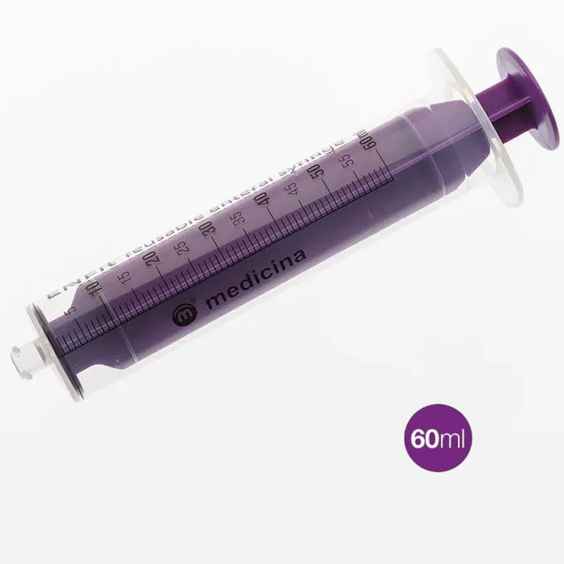 ENFit 60ml Enteral Reusable Feeding Syringe