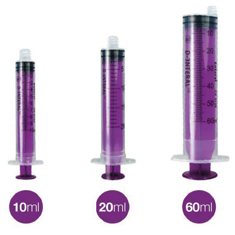 ENFIT D-3NTERAL Reusable Enteral Syringe 60ml, Sterile - Image 2