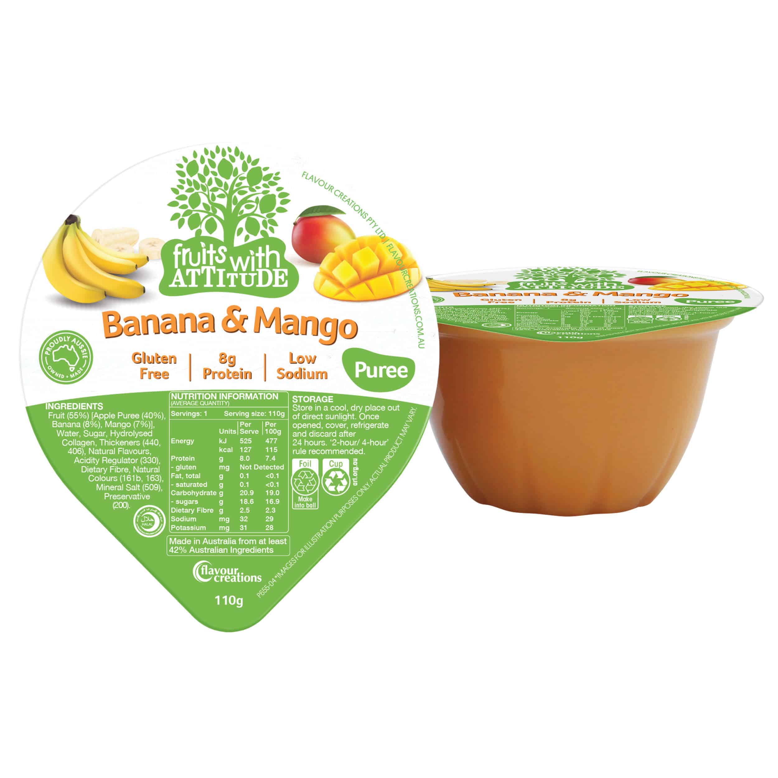 Flavour Creations Pureed Fruits With Attitude 110g Cups | Carton of 36 - Image 4