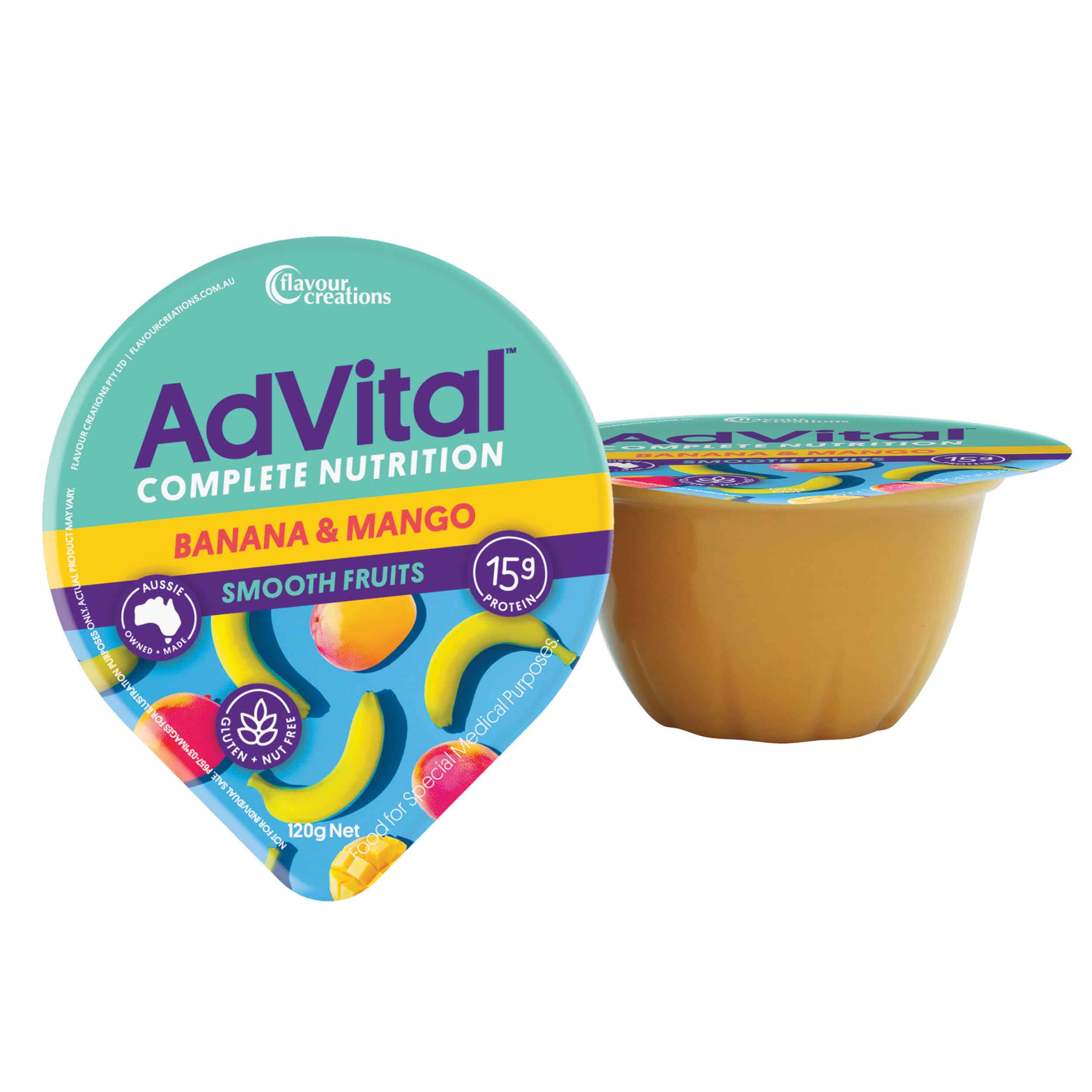 Flavour Creations AdVital Nutritionally Complete Smooth Fruits 120g Cups | Carton of 36 - Image 2