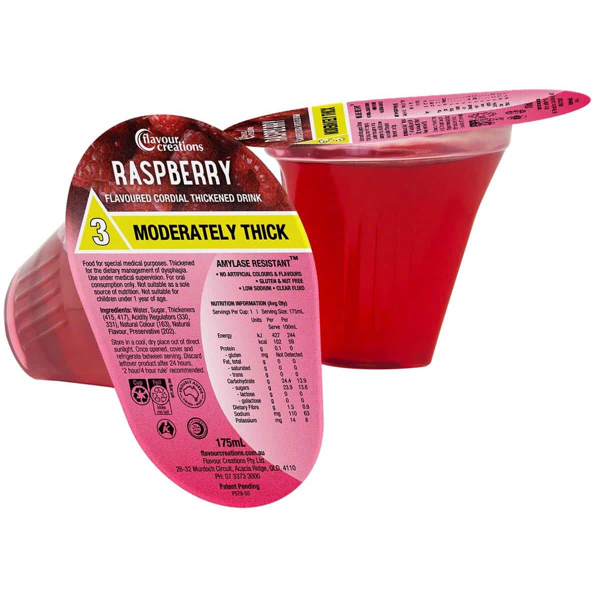 Flavour Creations Ready-To-Drink Cordial Moderately Thick/Level 3, 175mL Cups | Carton of 12 - Image 2