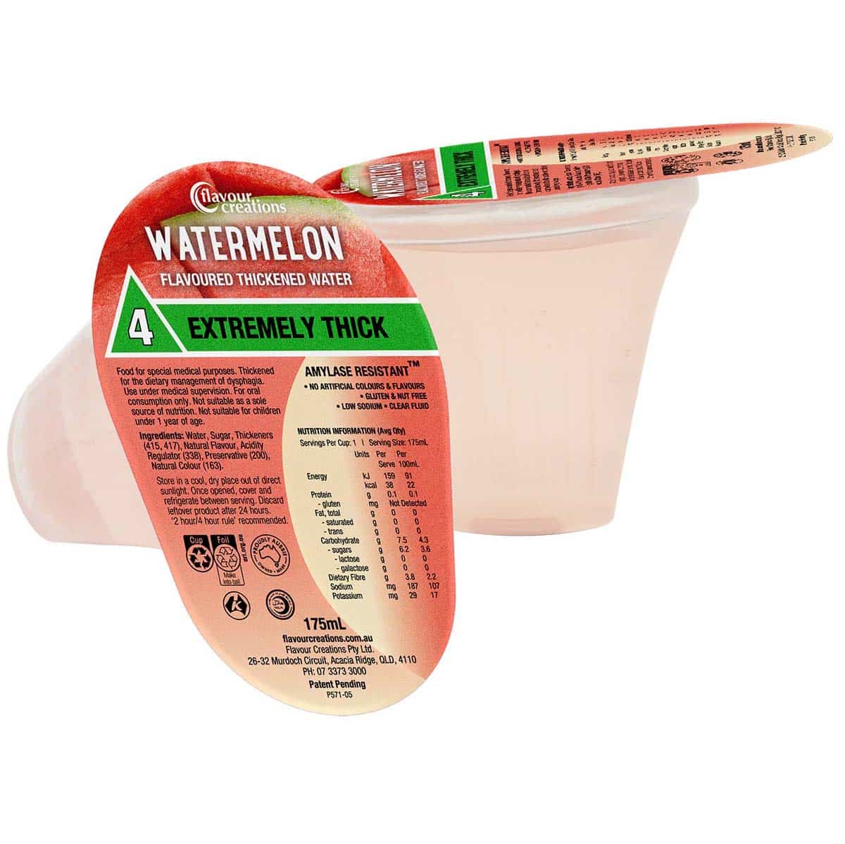 Flavour Creations Ready to Drink Water 900/4 Exremely Thick 175mL Cups | Carton of 24 - Image 2