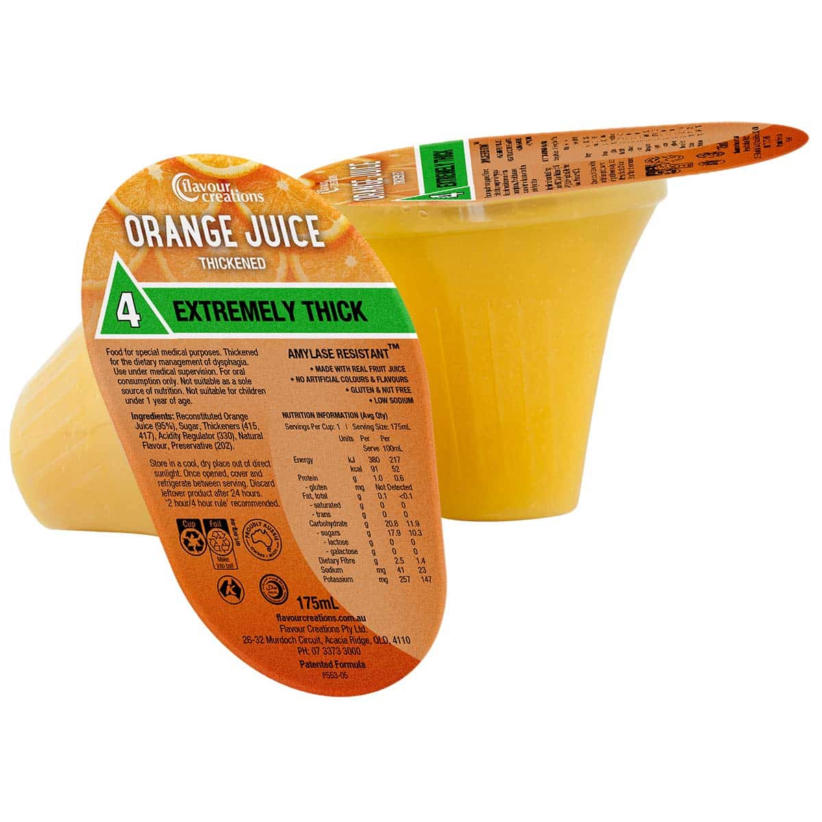 Flavour Creations Ready-To-Drink Thickened Juice 900/4 Extremely Thick 175mL Cups | Carton of 24 - Image 2
