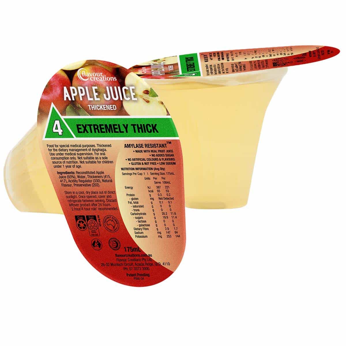 Flavour Creations Ready-To-Drink Thickened Juice 900/4 Extremely Thick 175mL Cups | Carton of 24 - Image 3