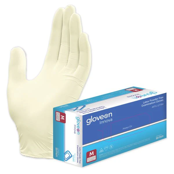 GloveOn Innova Latex Exam Gloves Powder Free | Pack of 100 - Image 2