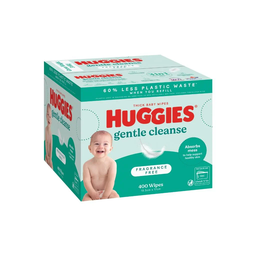 Huggies Baby Wipes Fragrance Free | Mega Pack of 400 wipes