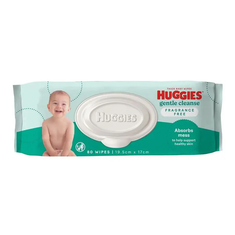 Huggies Baby Wipes Unscented Refill (80 wipes) - Image 2