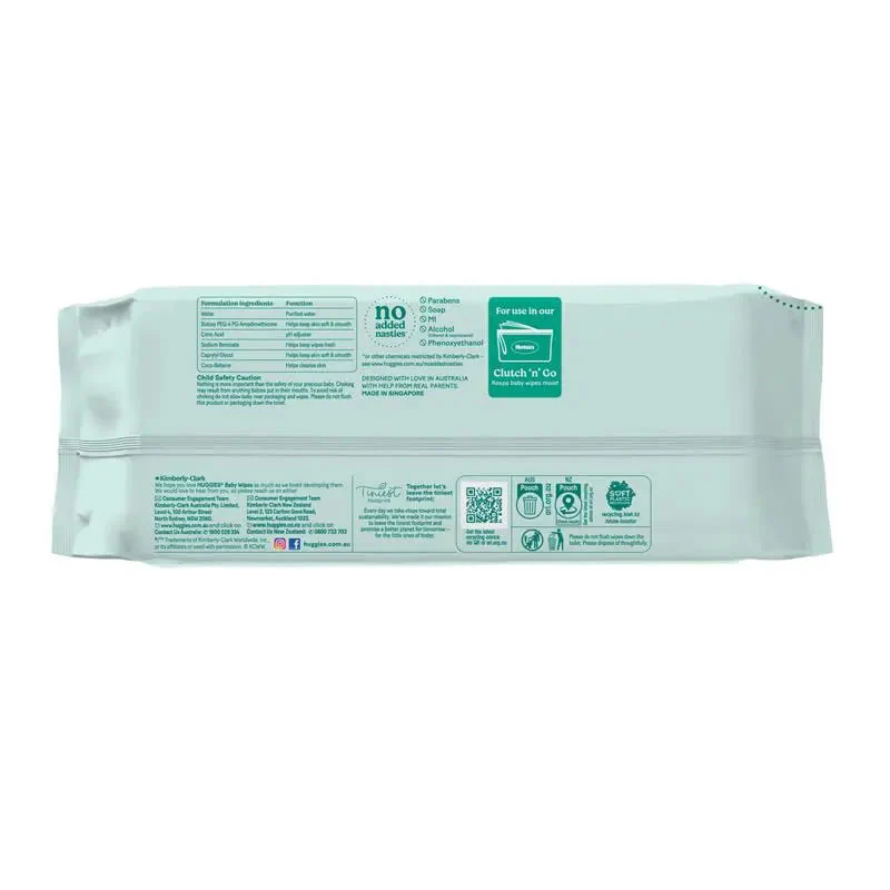 Huggies Baby Wipes Unscented Refill (80 wipes) - Image 4