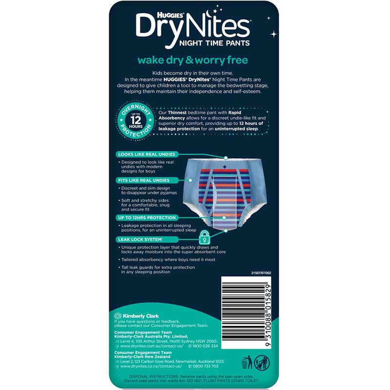 Huggies DryNites Pants for Boys 8-15 Years (27-57kg) | Pack of 8 - Image 2