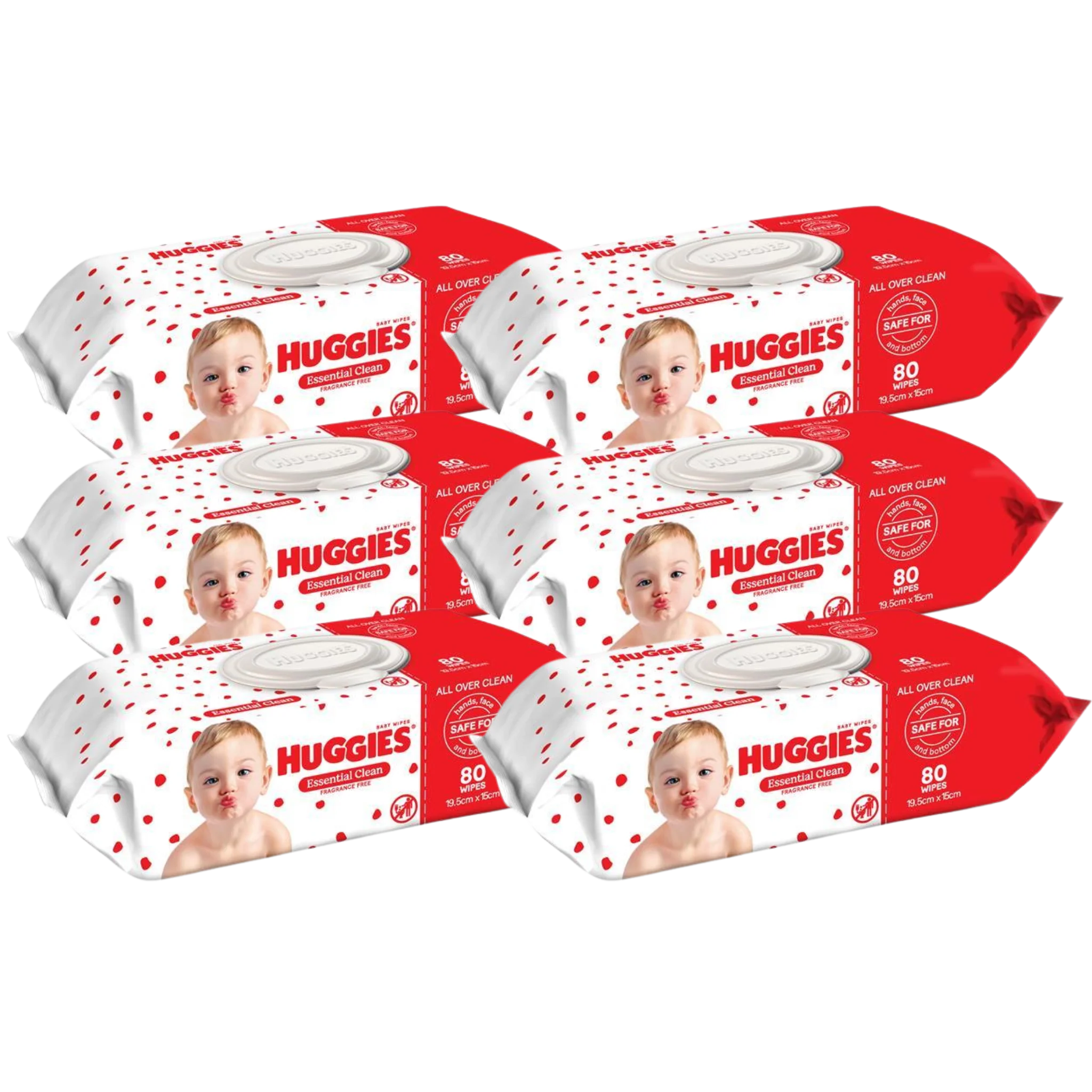 Huggies Essential Clean Baby Wipes | Carton of 480 - Image 2