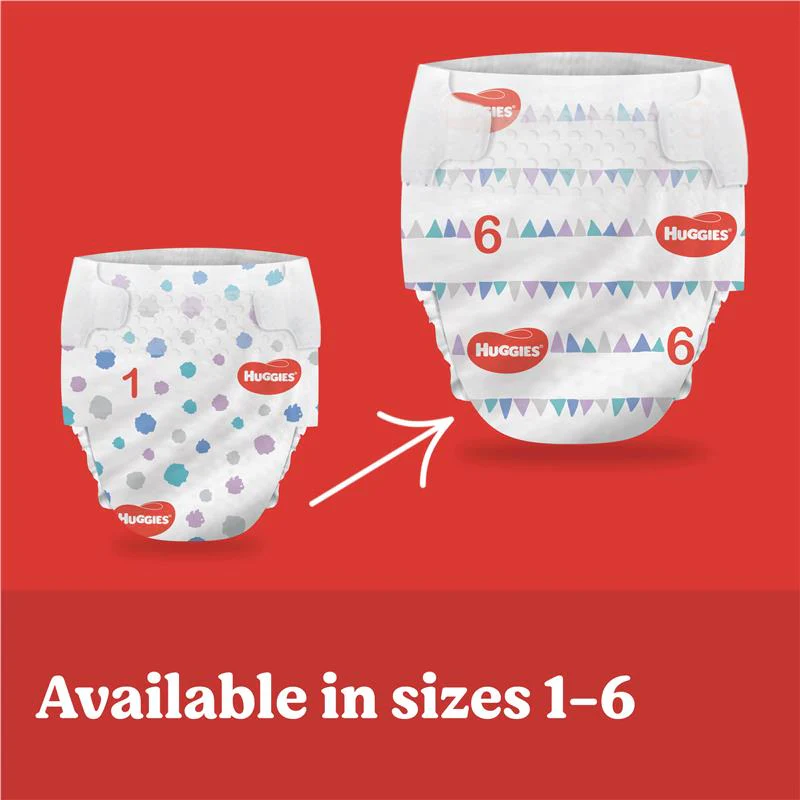 Huggies Essentials Nappies Size 1 Newborn (up to 5kg) | Carton of 112 - Image 3