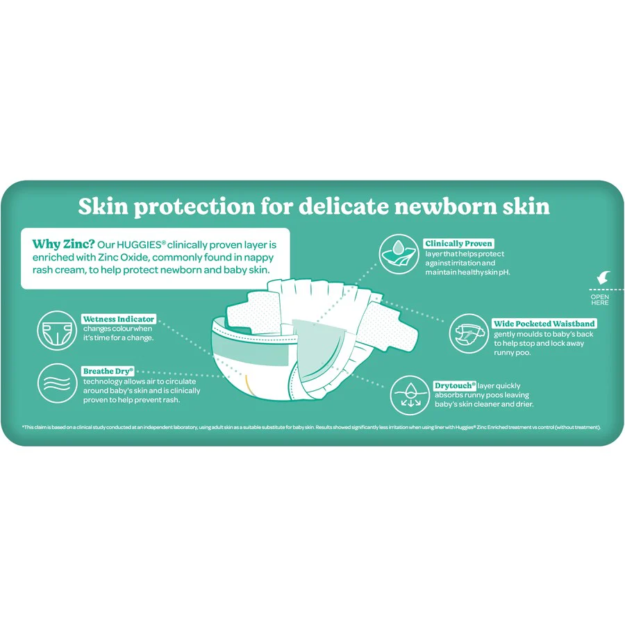 Huggies Infant Nappies Size 2 (4-8kg) | Pack of 24 - Image 3
