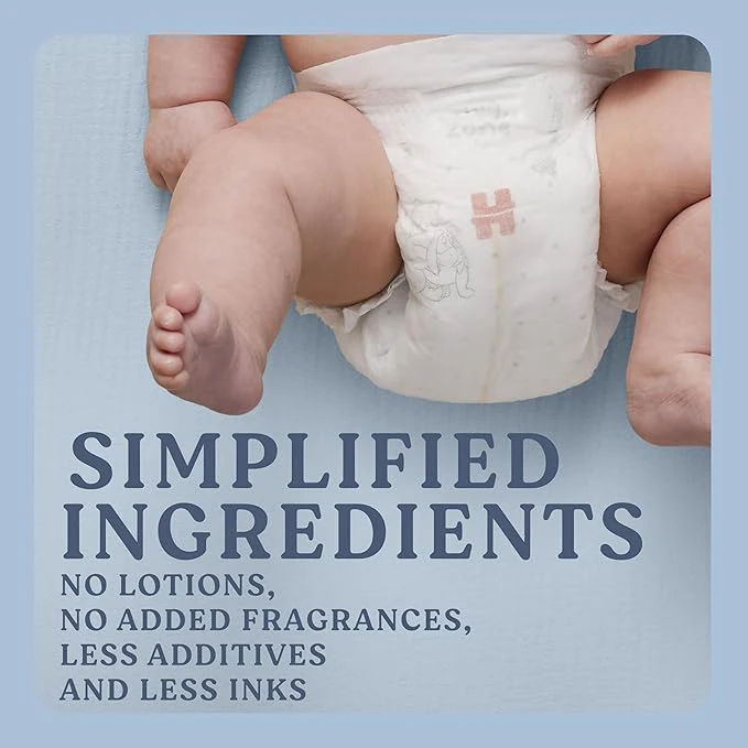 Huggies Pure & Sensitive Nappies Newborn Size 2 (4-8kg) | Pack of 74 - Image 8