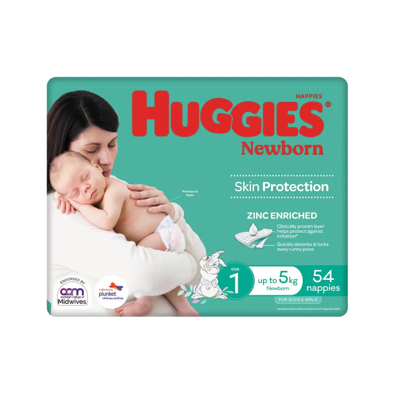 Huggies Newborn Nappies Size 1 (Up to 5kg) | Carton of 112 - Image 2
