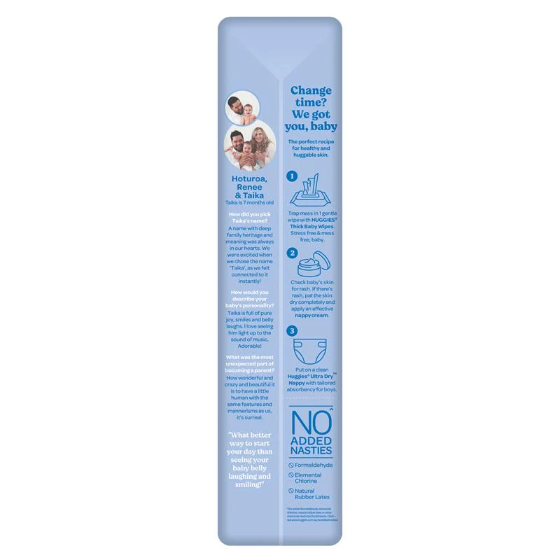 Huggies Ultra Dry Nappies for Boys Size 3 Crawler (6-11kg) | Pack of 44 - Image 5