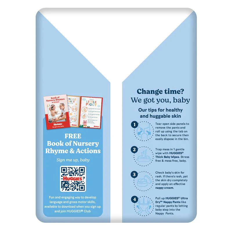 Huggies Ultra Dry Nappy Pants Toddler Boy Size 4 (9-14kg ) | Pack of 29 - Image 2