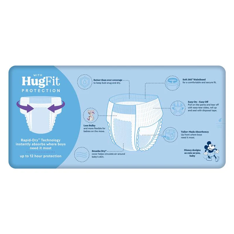 Huggies Ultra Dry Nappy Pants Walker Boy Size 5 (12-17kg) | Pack of 26 - Image 4
