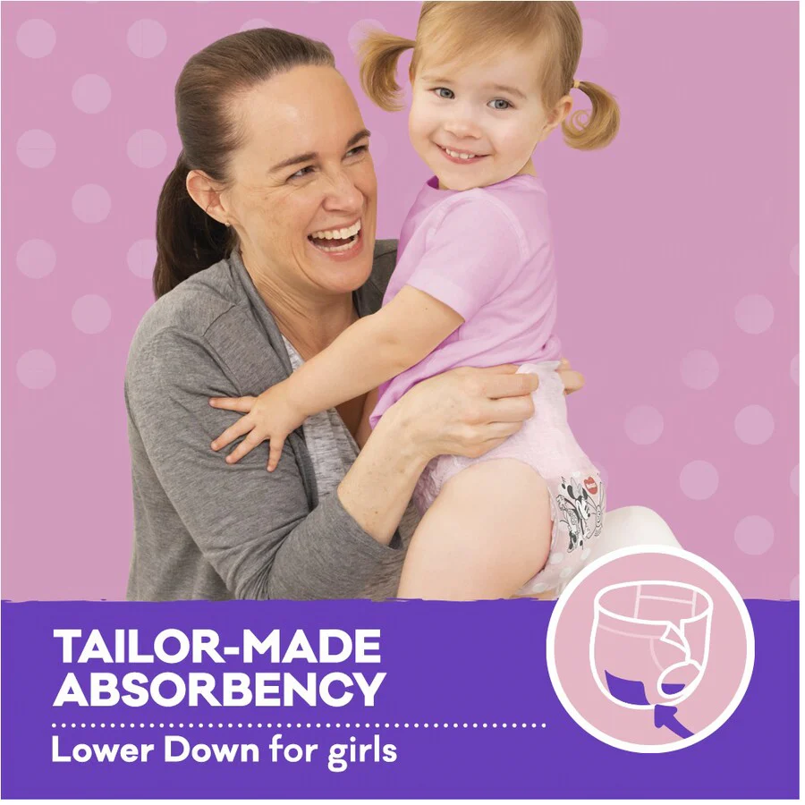 Huggies Ultra Dry Nappy Pants for Girls Size 5 Walker (12-17kg) | Pack of 26 - Image 3