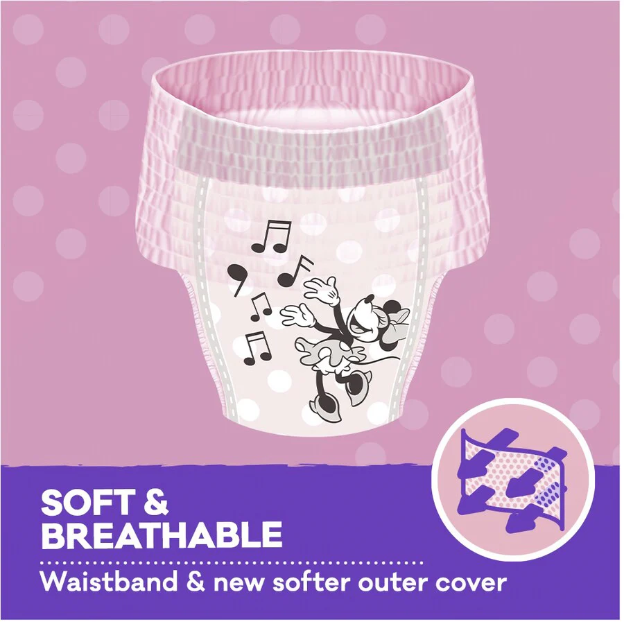 Huggies Ultra Dry Nappy Pants for Girls Size 5 Walker (12-17kg) | Pack of 26 - Image 4