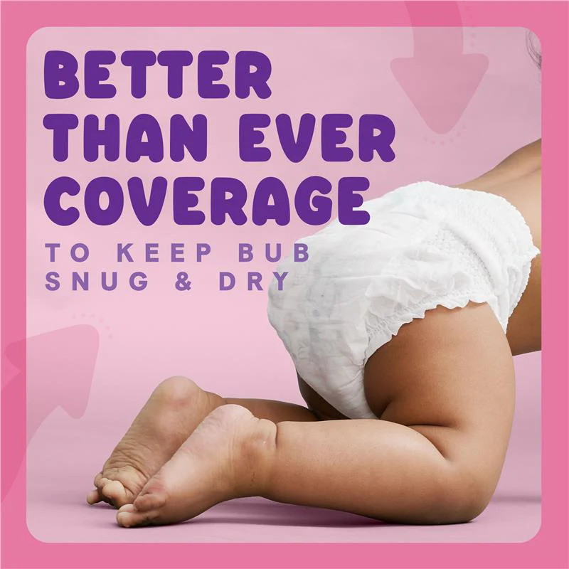 Huggies Ultra Dry Nappy Pants Walker Girl Size 5 (12-17kg) | Pack of 26 - Image 7