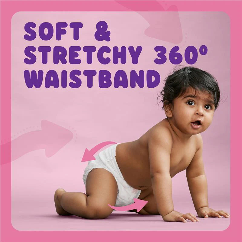 Huggies Ultra Dry Nappy Pants Walker Girl Size 5 (12-17kg) | Pack of 26 - Image 8