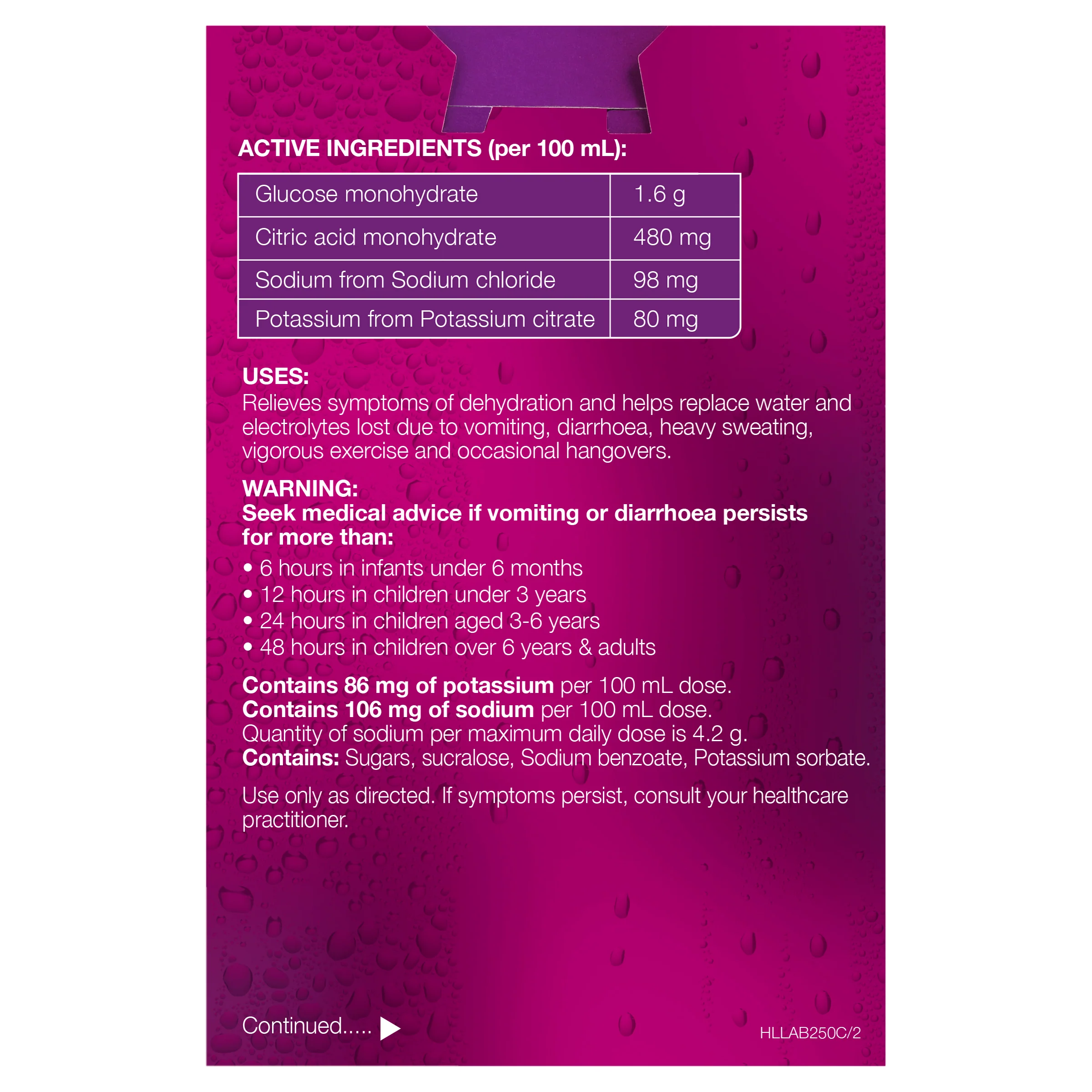 Hydralyte Ready to Drink 250mL Electrolyte Solution | Pack of 4 - Image 10
