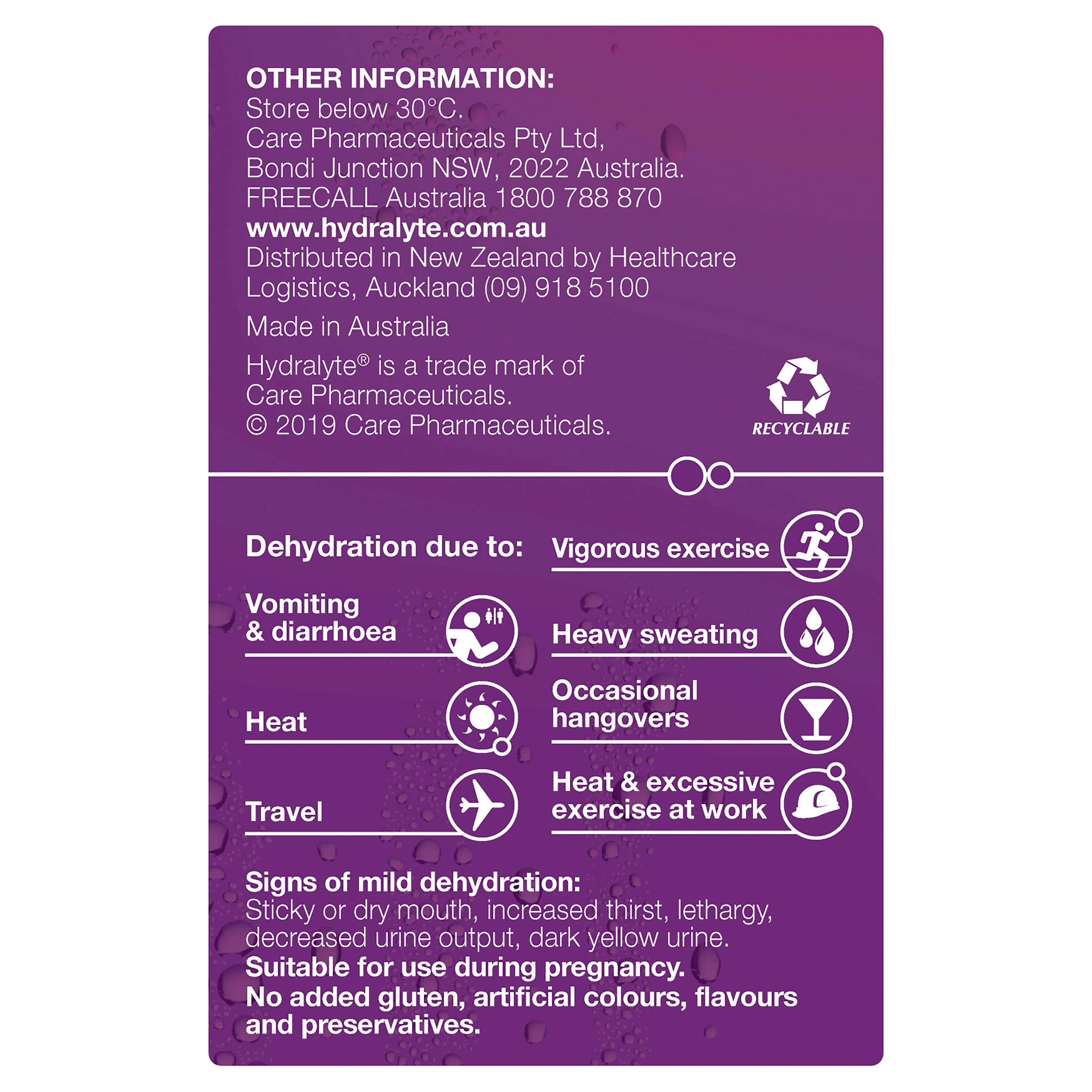 Hydralyte Electrolyte Powder Sachets 4.9g | Pack of 24 sachets - Image 3