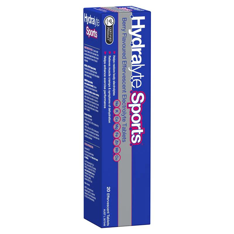 Hydralyte Sports Effervescent Electrolyte | Pack of 20 tablets