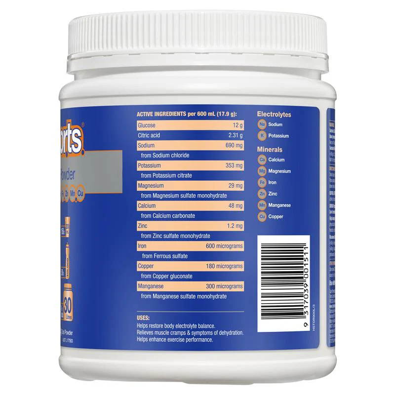Hydralyte Plus Sports Electrolyte Powder 900g Tub | Each - Image 14