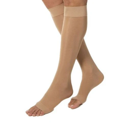 JOBST Ultrasheer Knee High Open Toe Compression Stockings 15-20mmHg in Biege | 1 Pair - Image 2