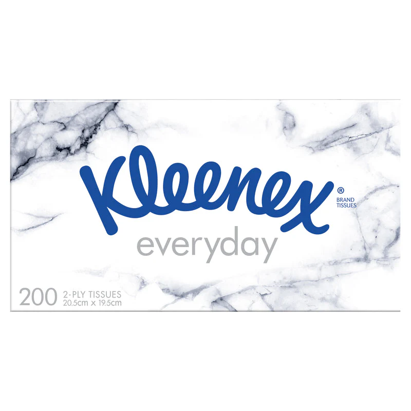 Kleenex 2 Ply Facial Tissues 200 Sheet Box | Carton of 24 - Image 2