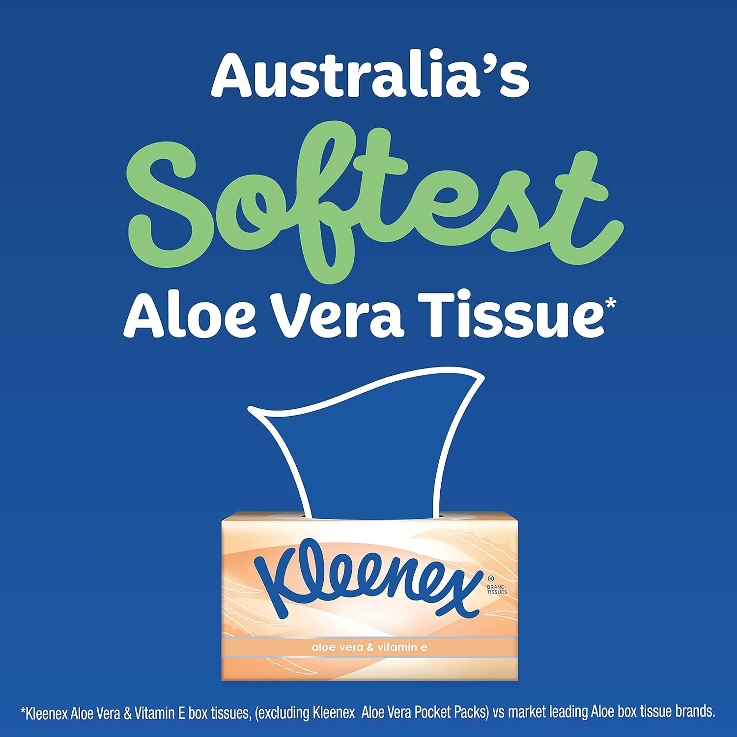 Kleenex Facial Tissues Aloe Vera & Vitamin E 3 Ply, 60 tissues per pack | Carton of 12 packets - Image 7