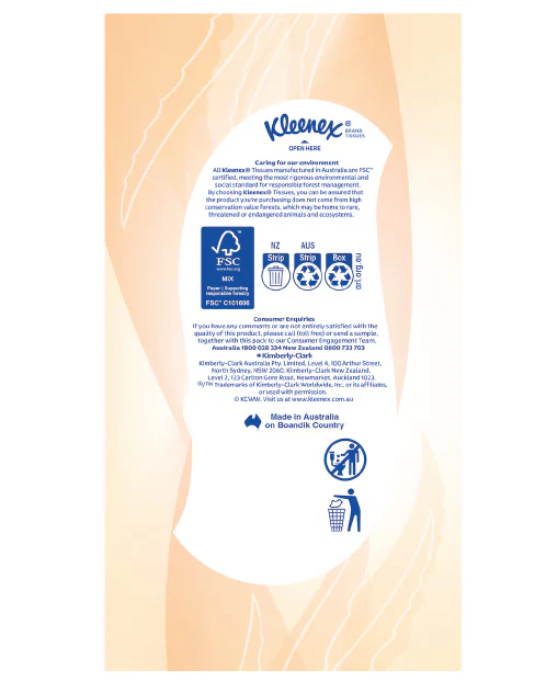 Kleenex Facial Tissues Aloe Vera & Vitamin E Large N Thick 3 Ply, 70 tissues per pack | Carton of 24 packs - Image 2