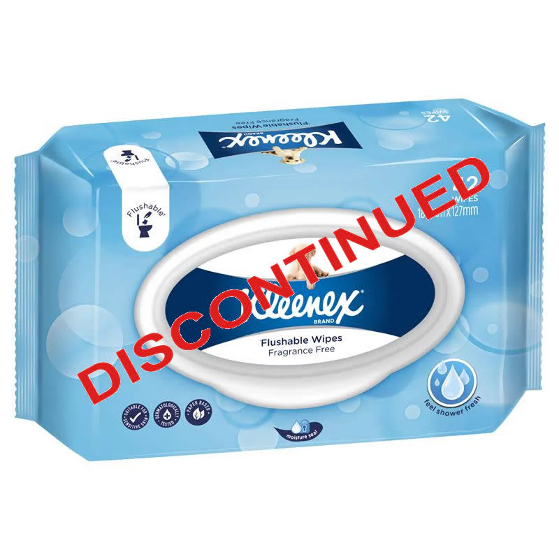 Kleenex Fragrance Free Flushable Wipes | Pack of 42