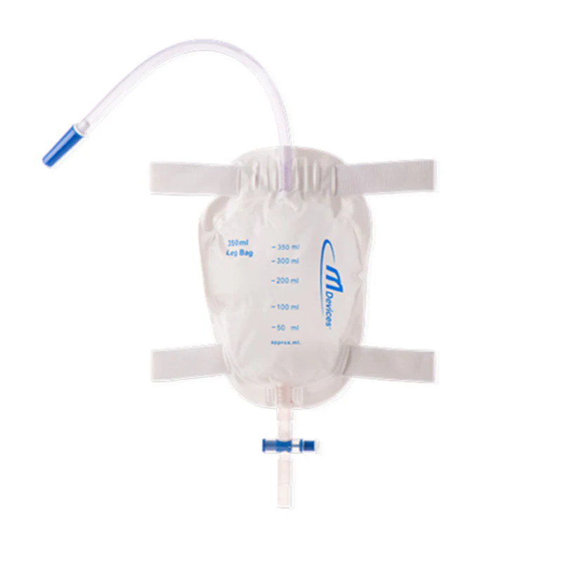 MDevices T-Tap Leg Bag 350mL NRV with Straps | Carton of 80