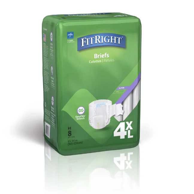Medline FitRight Bariatric Brief | Carton of 32 - Image 2