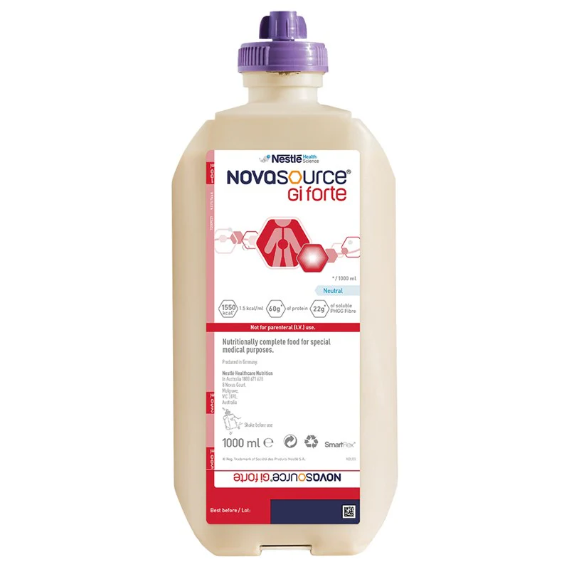 Novasource GI Forte SmartFlex Neutral 1000mL RTH Bottle | Carton of 9